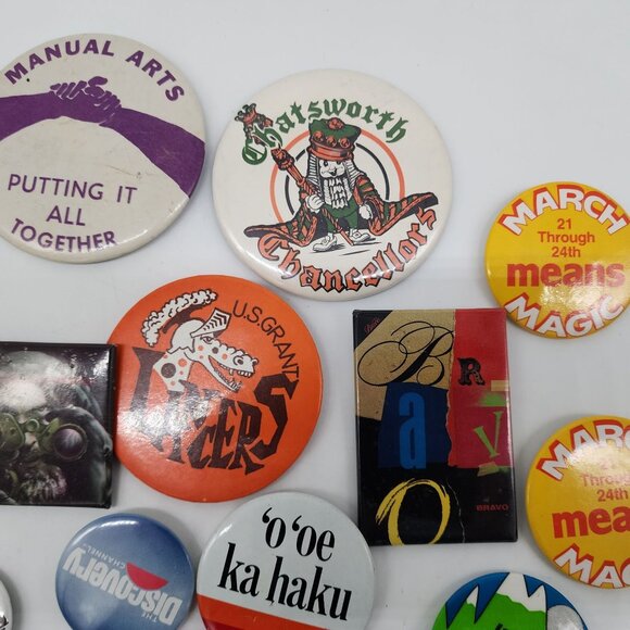 Vintage Pinback Button Collection 1980s 90s 2000s Train George Benson Obama 35 - Picture 3 of 9